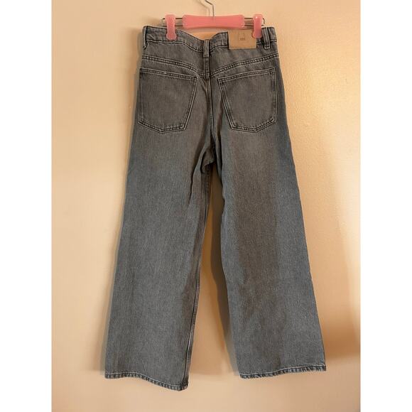 Zara Gray Denim Girls Wide Leg Jeans 13-14 - Picture 2 of 8